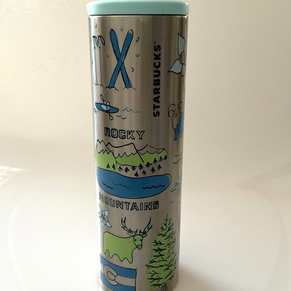 STARBUCKS "BEEN THERE" SERIES COLORADO STAINLESS STEEL TUMBLER - Picture 2 of 9